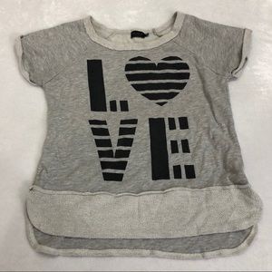 3/$25 Poolhouse LOVE Short-Sleeved‎ Sweatshirt
